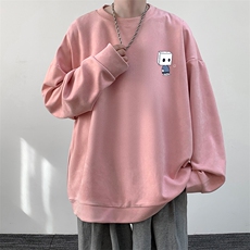 麂皮绒卫衣男大码重磅长袖t恤男JW81400-P35，男装卫衣，电商A040