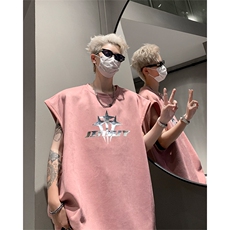 麂皮绒背心/马甲/坎肩2025夏季男装无袖T恤XZ514-2-2024116-P28，男装T恤，星座514-2(原B239)