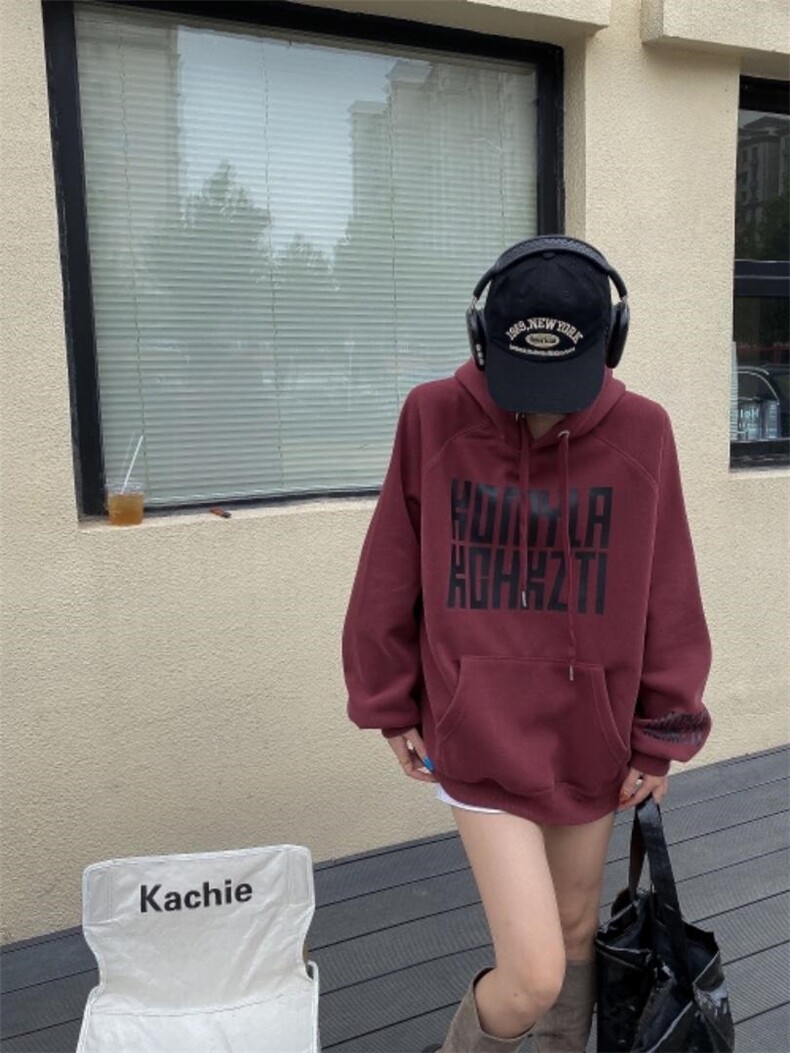 时尚休闲加绒卫衣，女装卫衣/绒衫，泽妤