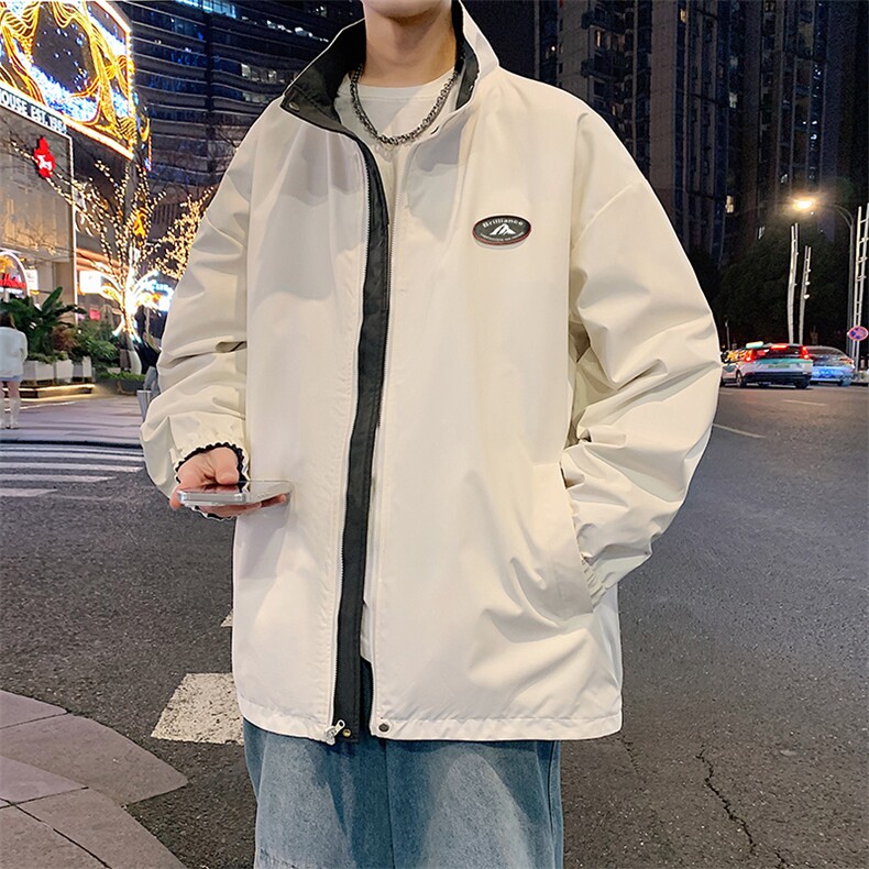 新款现货户外双面穿立领夹克男冲锋衣外套JK901-P75,男装夹克,星座1204-3