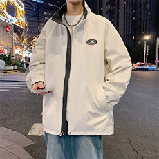 新款现货户外双面穿立领夹克男冲锋衣外套JK901-P75，男装夹克，星座1204-3