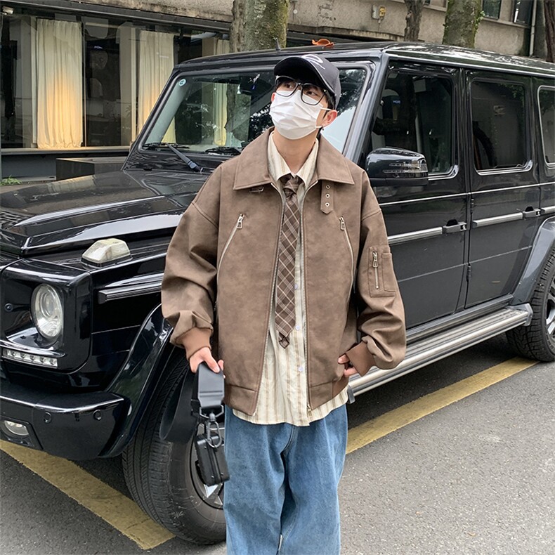 特P90无差价新款百搭拉链春秋时尚夹克外套-HJ5703港风,男装夹克,电商A003