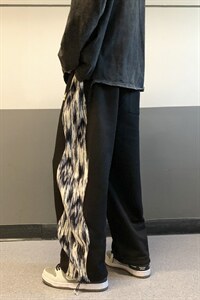 2024春新款港风元素拼接抽绳束脚休闲运动裤KZ02-P55控79，男装休闲裤，星座914-3