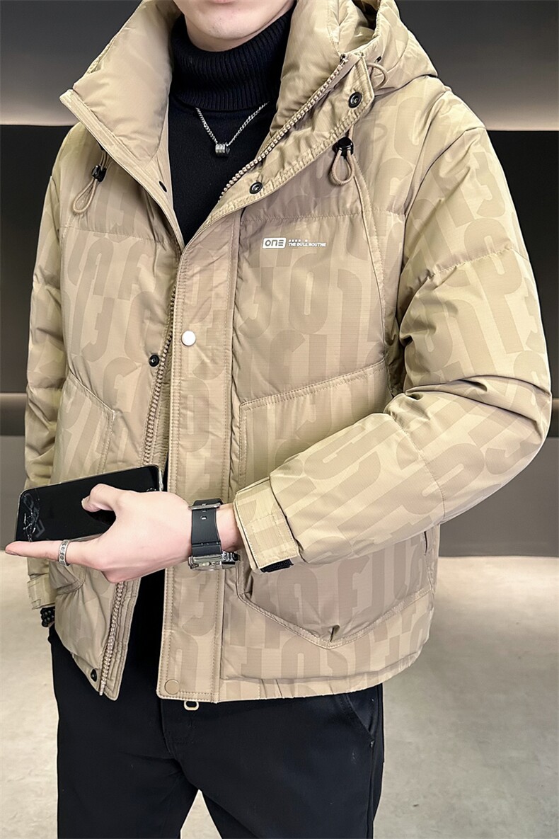 M-4XLB353852036P210卡其连帽2025冬羽绒服【标50】,男装羽绒服,电商B353