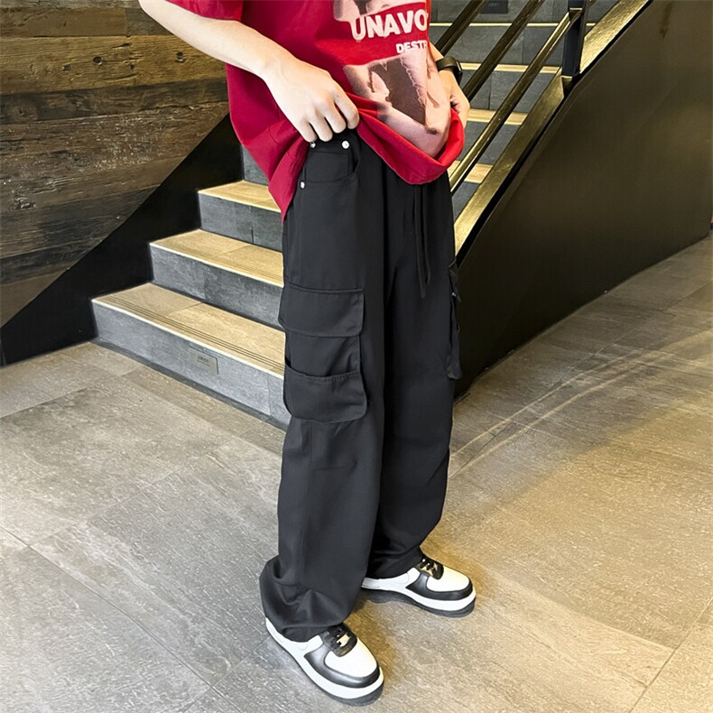 2024SS美式复古潮牌阔腿休闲裤潮流宽松重磅工装直筒裤,男装休闲裤,星座310A-4