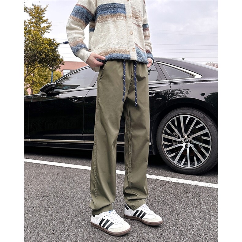 A178-XK60015-P24中厚款秋冬季（抽绳版）高品质抖音小脚裤,男装休闲裤,电商A178