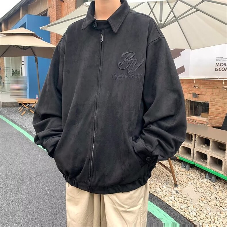 春季新款重磅麂皮绒美式刺绣夹克外套刺绣W173P75,男装夹克,星座1116-2