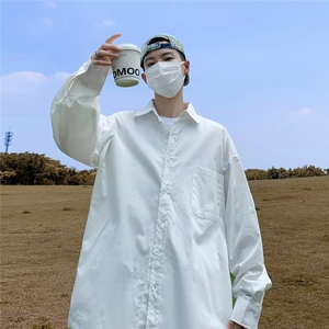 DC410-P35衬衫男早春秋季新款潮流ins高级感宽松新款长袖衬衣外套图片