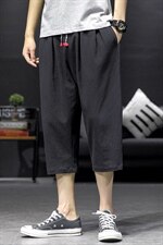 2021夏季新日系沙发墙大码男棉麻七分裤宽松亚麻休闲裤K2062-P30，男装休闲裤，电商A001