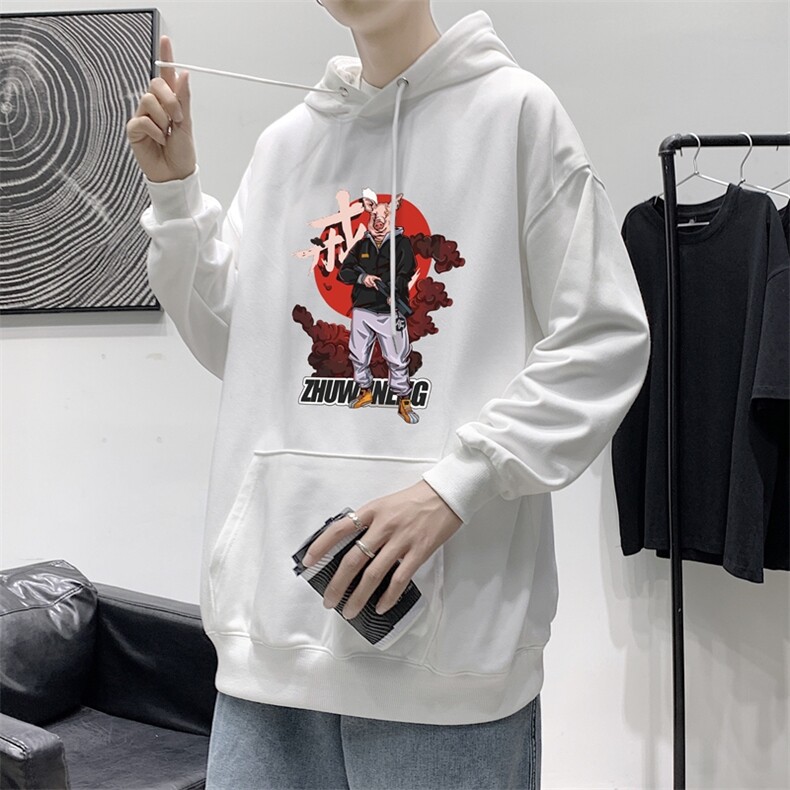 L1561P45春装港风个性男春季港风长袖t恤大码潮牌印花卫衣男,男装卫衣,星座510A-1
