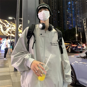夜景时尚V领蜘蛛印花冲锋衣加绒夹克 A247-TPMF8368 特批85图片