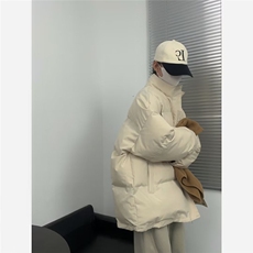 1506/QM-8310/P70冬季新港风街头拼接刺绣立领棉服，男装棉衣，星座1506