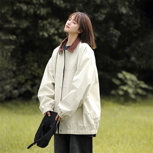 JK7863-P65   2025秋季新款翻领防水宽松情侣夹克外套图片