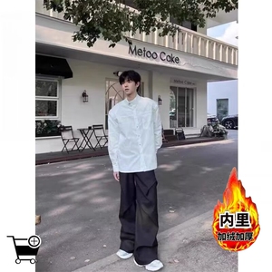 秋冬季加绒痞帅伞兵裤男女款美式休闲西裤男XK019常规P42加绒P48图片
