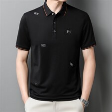 青年夏季2022男士短袖POLO衫透气时髦商务潮流半袖上衣P50，男装Polo衫，星座1105-3