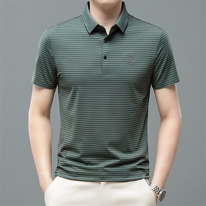 男装中青年翻领POLO短袖上衣商务休闲宽松男装半袖ZL66373-P63，男装Polo衫，星座1105-3