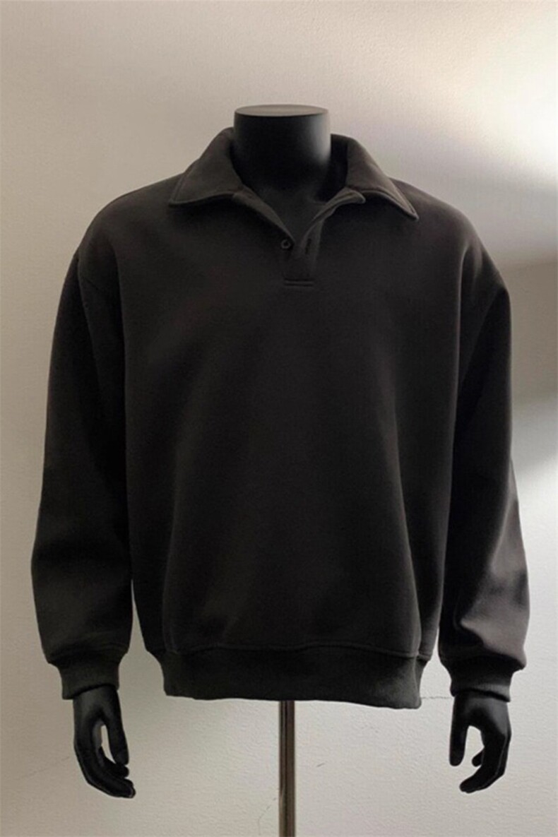 重磅廓形卫衣长袖polo衫翻领内搭打底衫POL0001P50,男装卫衣,星座908