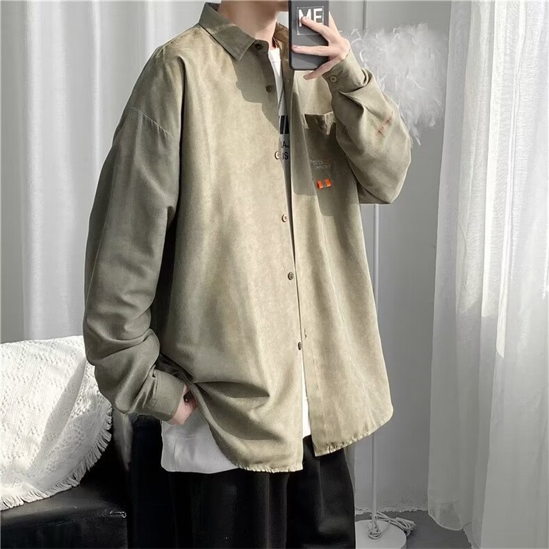 A939P35青年港风男生秋装长袖衬衫时尚个性休闲男装,男装衬衫,星座512-6