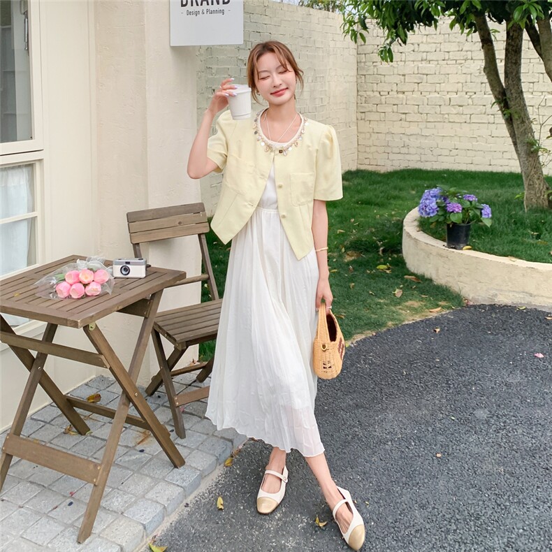 新中式连衣裙两件套女夏季时尚洋气套装裙2D045-P149-K218,女装套装/套裙,2D045