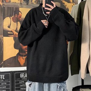 大码S-3XL 毛衣秋季休闲宽松长袖圆领针织衫冬季上衣  M360-P40图片