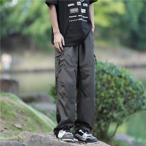 复古休闲裤男痞帅潮牌束脚工装裤多袋裤运动长裤K0213-P35图片