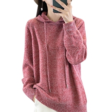 撤柜清仓秋冬连帽卫衣女羊绒衫针织衫帽衫宽松打底羊毛衫大码毛衣，女装羊毛衫，邦太羊绒