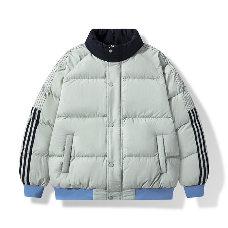 现货二开抖音得物供视频三防织带加厚拼接立领棉衣棉服LL8006,男装棉衣,电商A486