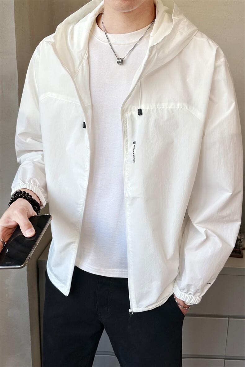 夏季新款男士连帽休闲夹克防晒服外套上衣FS25350-P90,男装夹克,电商A237