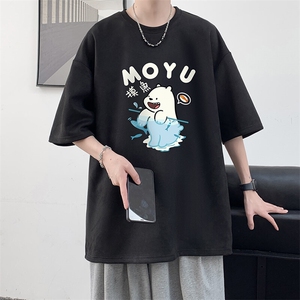 麂皮绒短袖t恤男大码半袖男 JD82414-P25图片