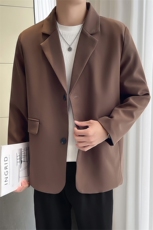 秋季休闲小西服男装外套西服男XF001-P75控128黑色尺码到4XL，男装西服，星座210-1