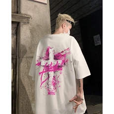 美式重磅纯棉短袖t恤男宽松休闲XZ517A-3-CT3303-P28，男装T恤，星座517A-3