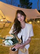 现货，凉丝流苏边小香短袖，其它，F/TU