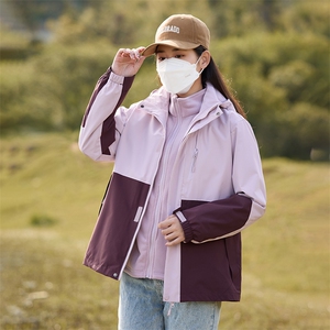 FL88821-66086春秋男女防风防水三合一冲锋衣户外连帽休闲夹克图片