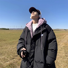 冬季假两件服男外套2023新款韩版百搭宽松连帽衣W6032-P92，男装棉衣，星座512-3