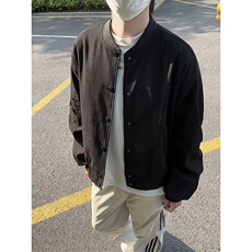 模特-美式复古小众宽松机车夹克外套男9015-P68，男装夹克，电商B380（原B361）