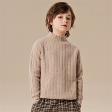 2025新款男女通用半高领儿童14岁以上，童装儿童羊绒衫，六一童装
