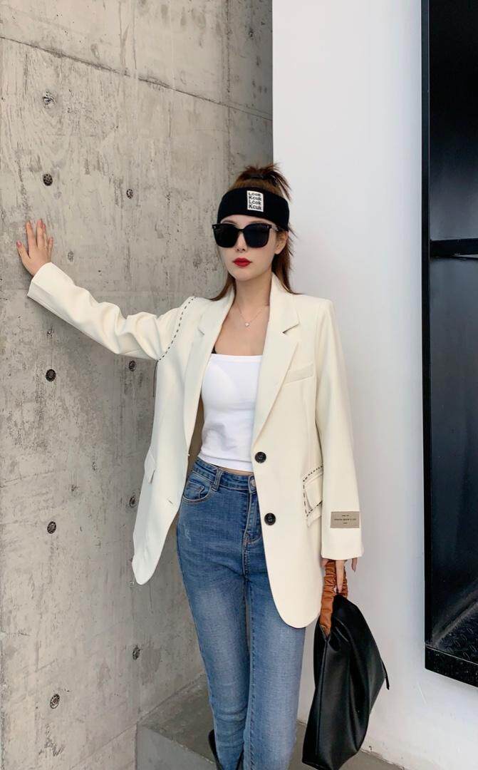 西装外套两个色m一XXL，女装西装，圣姿源