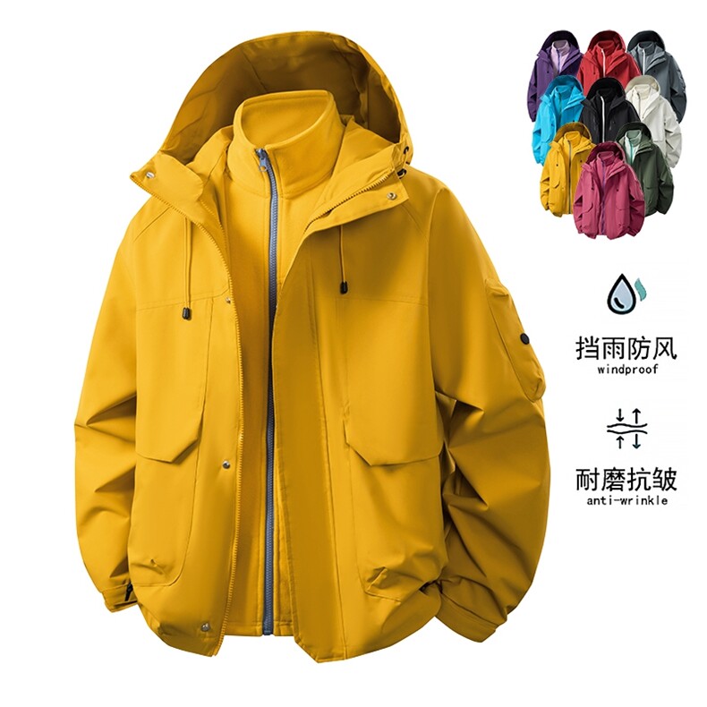 三合一直播品质2025秋季软壳户外休闲夹克冲锋衣外套2388A-95,男装夹克,星座1402-1