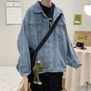牛仔外套新款秋季韩版宽松复古港味学生百搭男女上衣服jk522-p60图片