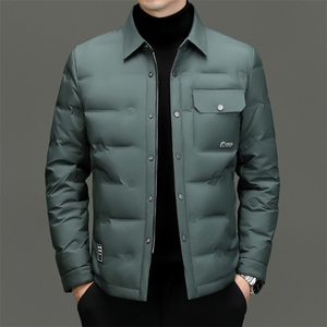DF8001钱塘2020-2冬季百搭简约翻领厚款中年男士羽绒服P215图片