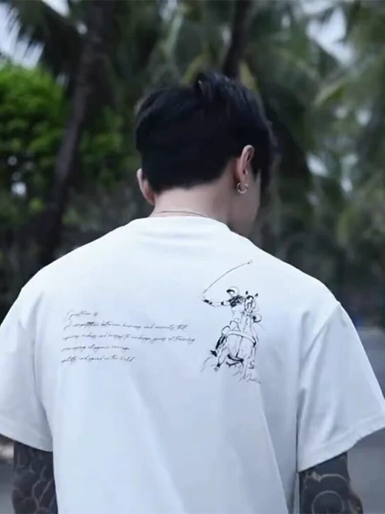 XZ809A/VVPP23/P20/控38重磅印花美式复古圆领T恤,男装T恤,星座809A(原222-1)