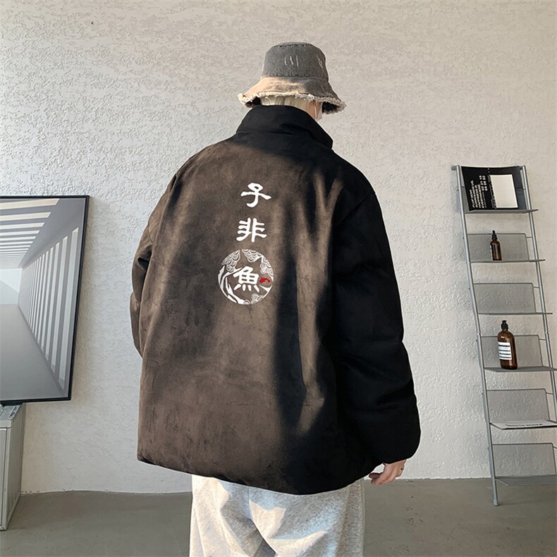 麂皮绒棉衣男大码立领棉袄子男羽绒棉服JM87070-P110图片