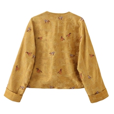 新中式休闲刺绣外套女春季2026新款流行高端洋气盘扣短款上衣，女装短外套，丽影随形