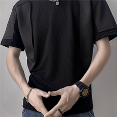 夏季新款男士薄款户外运动打底透气潮流弹力半袖T恤薄款T03-2/P40，男装T恤，星座506