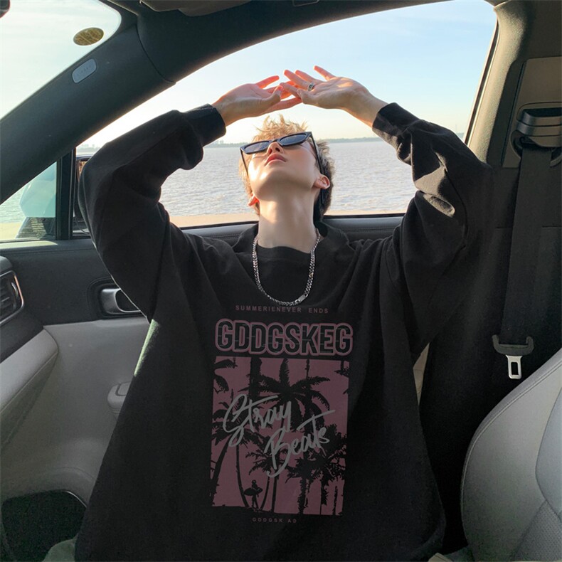 360g重磅卫衣男秋季欧美hiphop潮牌潮流美式复古oversize痞帅外套,男装T恤,电商B316