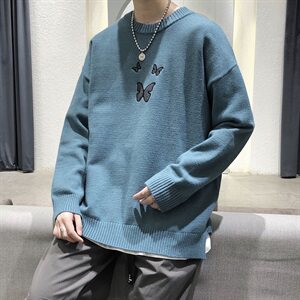 2021秋冬港风毛衣男生宽松潮男毛线衣针织衫 229 M11 P65图片