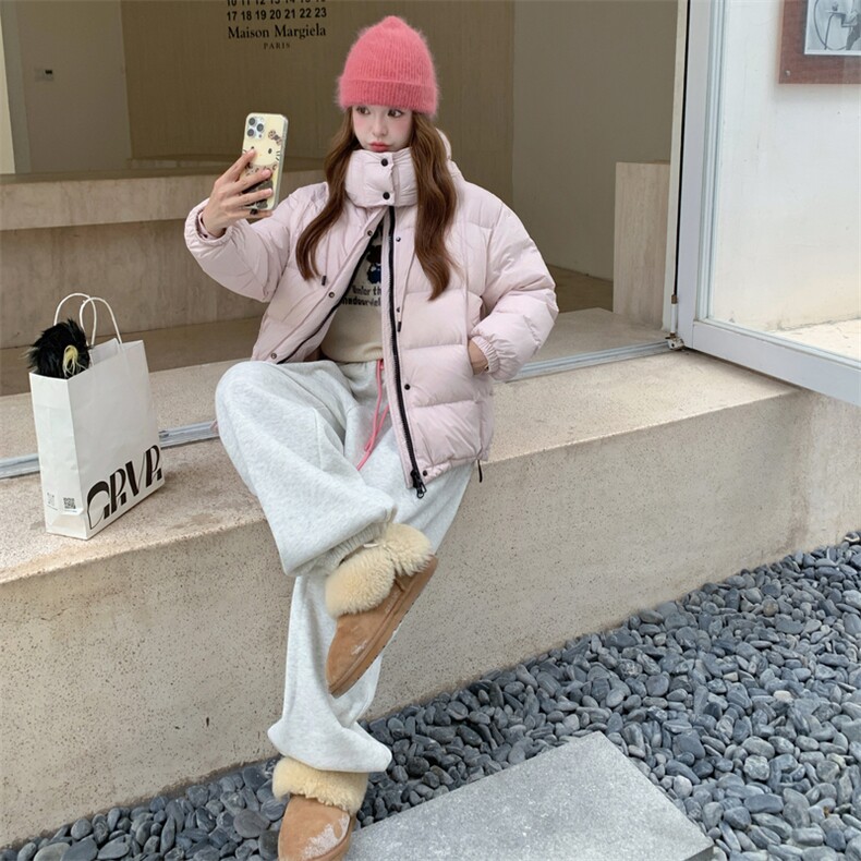 现货新款韩东大门加厚保暖羽绒服百搭连帽面包服女装外套,女装羽绒服,2B114
