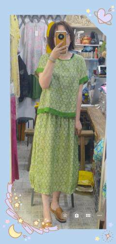 现货一高品质麻料复古风格，女装，蓝院