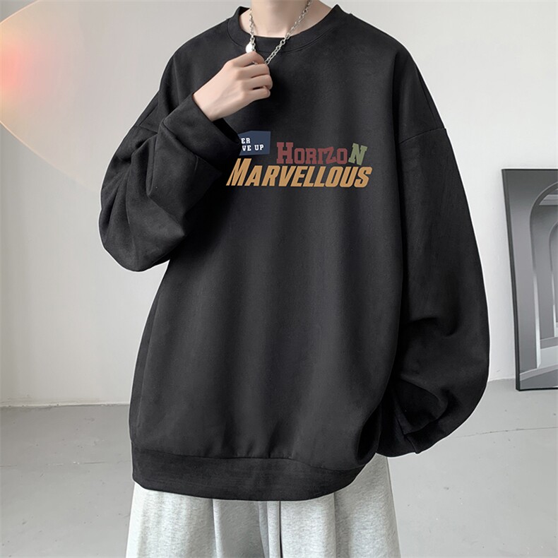 麂皮绒卫衣男大码重磅长袖t恤男JW81384-P35,男装卫衣,电商A040