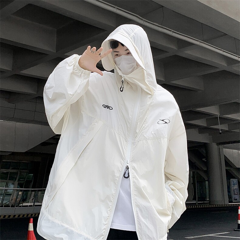 2024夏季新款机能连帽防晒服轻薄凉感户外运动夹克现货W8242-P45,男装防晒衣,星座512-4